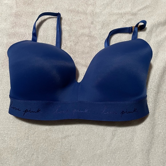 New Victoria Secret Wear Everywhere Wireless Push Up Blue Padded Multiway Bra - Picture 6 of 11